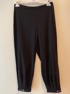 Maloka: Tech Jersey Wide Leg Pants In Black