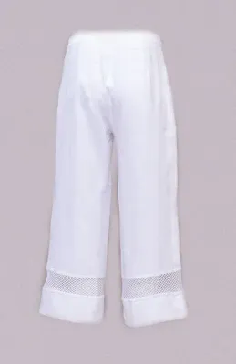 Maloka: Pearl Linen Wide Leg Pants