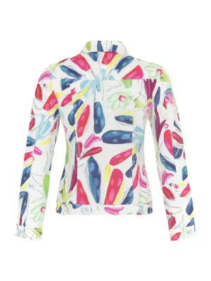 Simply Art Dolcezza: Tropical Trace II Wearable Art Soft Denim Jacket
