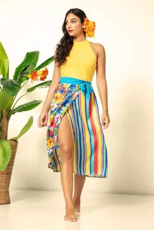 Paul Brial: Isle Of Gardenias Poplin Skirt