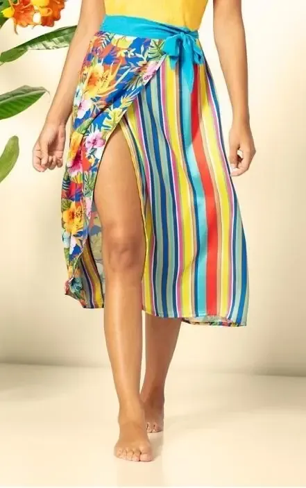 Paul Brial: Isle Of Gardenias Poplin Skirt