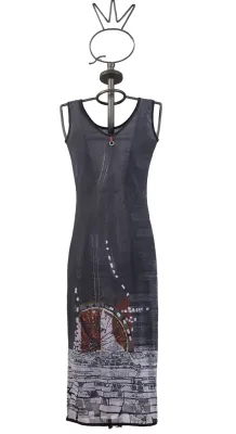 Save The Queen: Blossoming Bikes Stretch Tulle Maxi Dress
