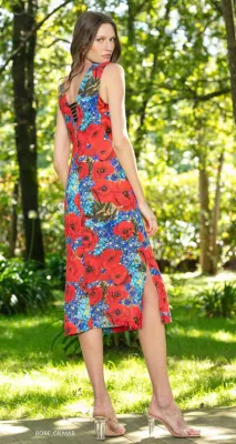 Maloka: Poppies Are Red Art Maxi Dress