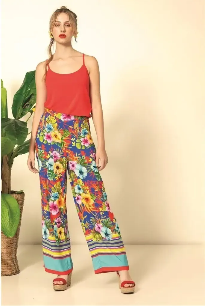 Paul Brial: Isle Of Gardenias Contrast Pants