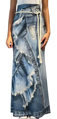 IPNG: 3D Denim Illusion Mermaid Skirt