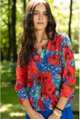 Maloka: Poppies Are Red Art Cardigan