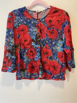 Maloka: Poppies Are Red Art Cardigan