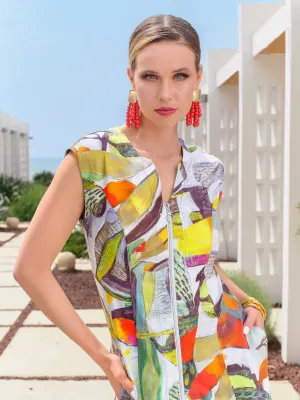 Simply Art Dolcezza: Botanica Abstract Art Zip Dress