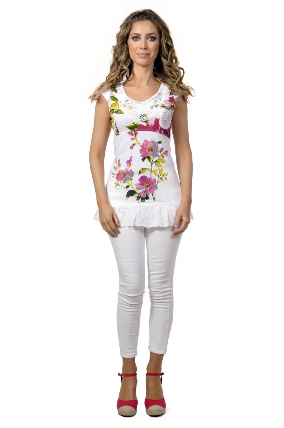 Savage Culture: Pink Fuchsia Bloom Pocket Tunic Roberta