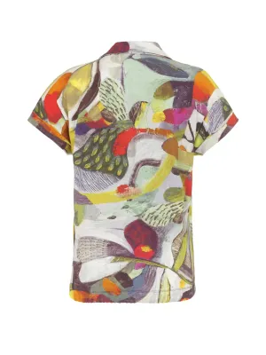 Simply Art Dolcezza: Botanica Abstract Art Tied Hem Shirt