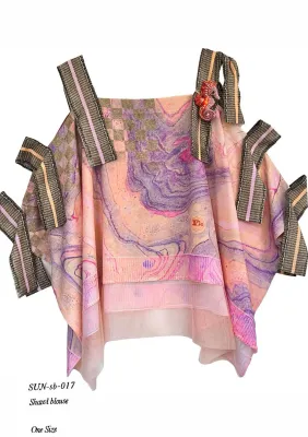IPNG: Sunisfaction Fuschia Sunset Shawl Blouse