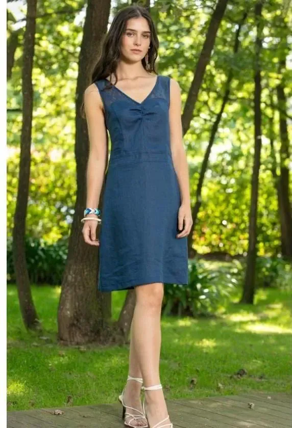 Maloka: Sweetheart Flared Linen Sundress