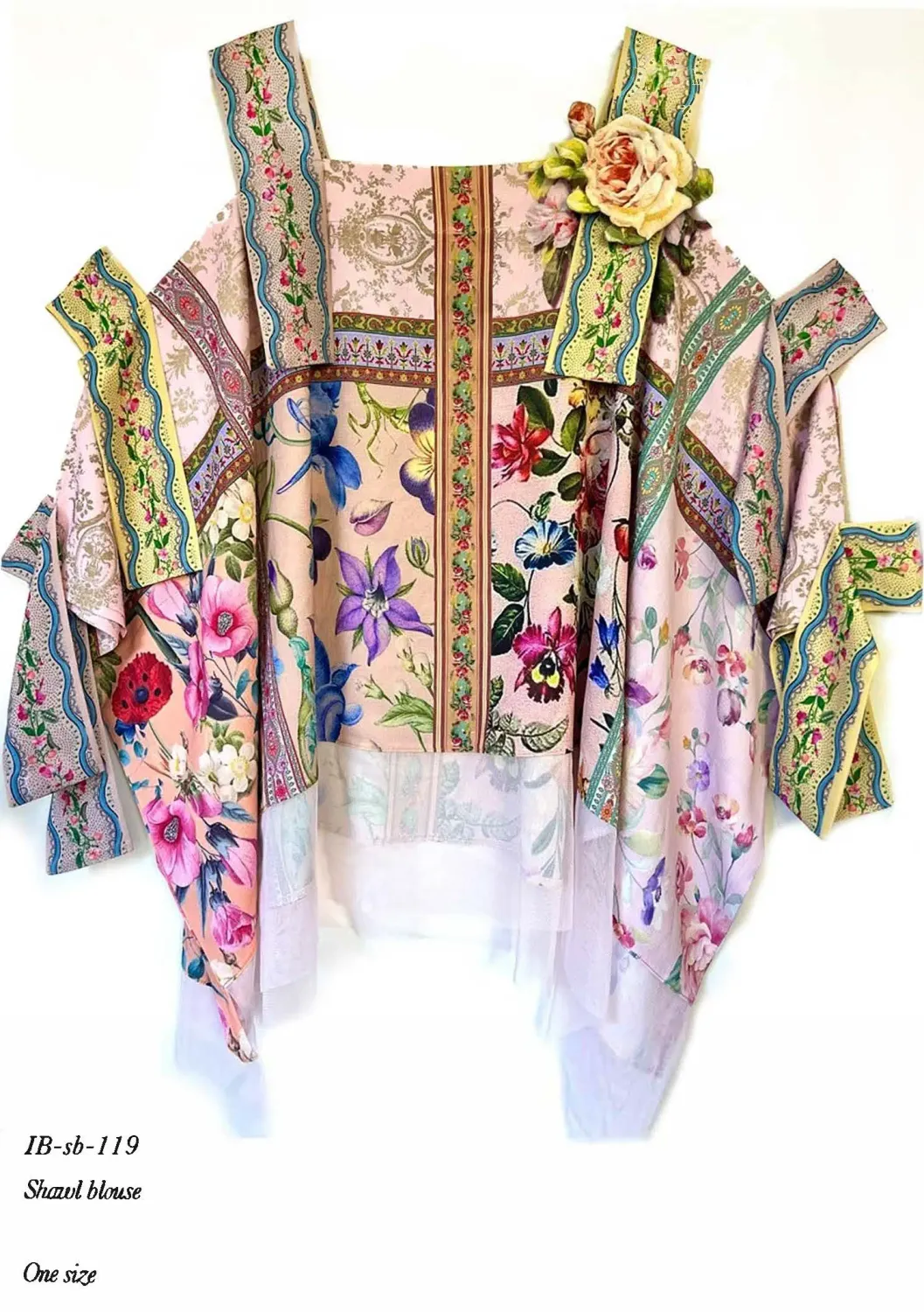 IPNG: I Blooms Baby Pink Shawl Blouse