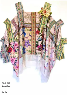 IPNG: I Blooms Baby Pink Shawl Blouse