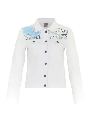Simply Art Dolcezza: Heureux D'un Printemps Hand Painted Art Denim Jacket