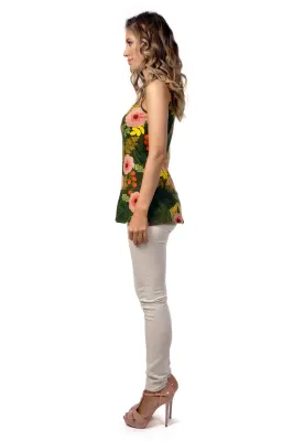 Savage Culture: Pink Hibiscus In The Rainforest Tunic Irania
