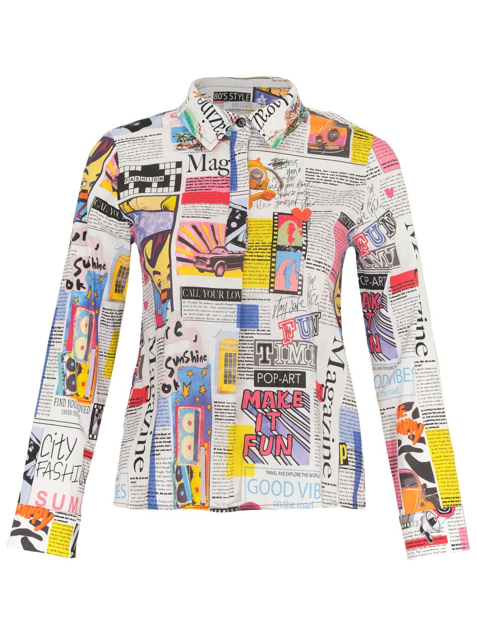 Dolcezza: Newspaper Printed Blouse