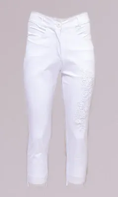 Maloka: Cotton Twill Cropped Flower Legging