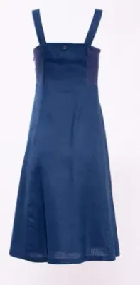 Maloka: Blue Lava Flared Linen Sundress