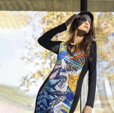 Maloka: Starry Night And Day Art Dress