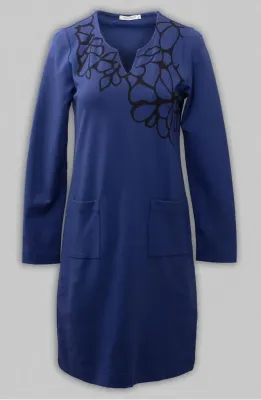 Maloka: Flower Chiseled Pocket Dress