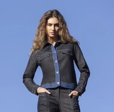 Maloka: Shades Of Blue Denim Jacket