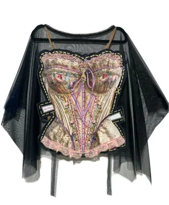 IPNG By Wild Curves: Paper Dolls Corset Illusion Shawl Blouse
