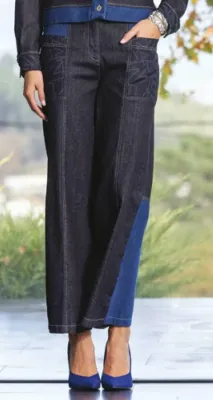 Maloka: Shades Of Blue Denim Patchwork Jeans