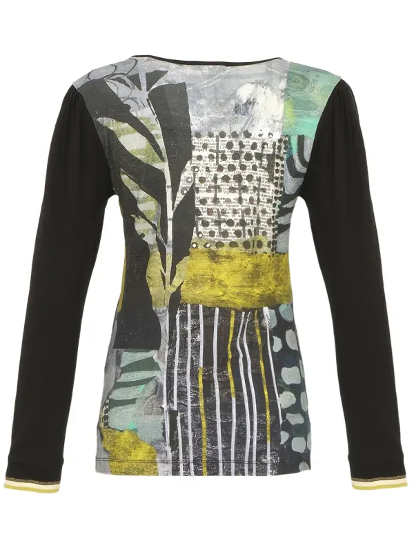 Dolcezza By Wild Curves: Mono Leaf Art Top (74620)