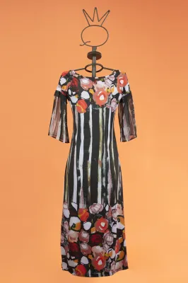 Save The Queen: Monet's Rose Garden Monochrome Dress