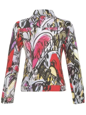 Dolcezza By Wild Curves: Watermelon Heart Soft Denim Jacket