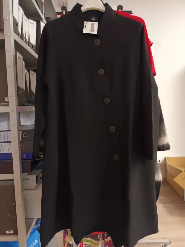 G!oze: Porto Flared Coat In Noir