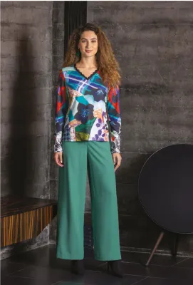 Maloka: Starry Night And Day V Petal Top