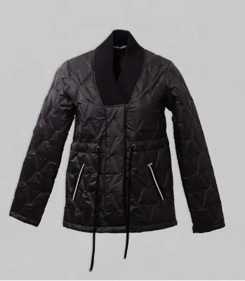 Maloka: Black Shimmer Multi- Media Puffer Coat