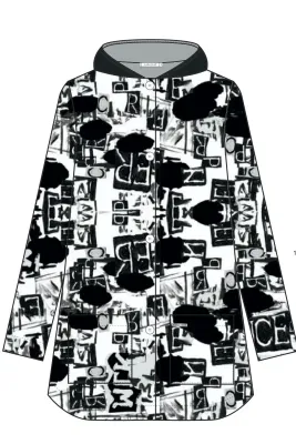Maloka: Piano Music Street Monochrome Raincoat