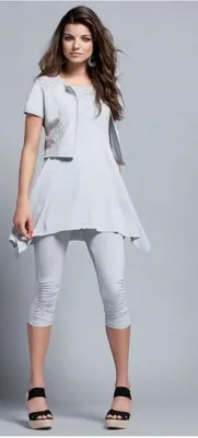 Maloka: Sky Blue Frosted Asymmetrical Petal Tunic