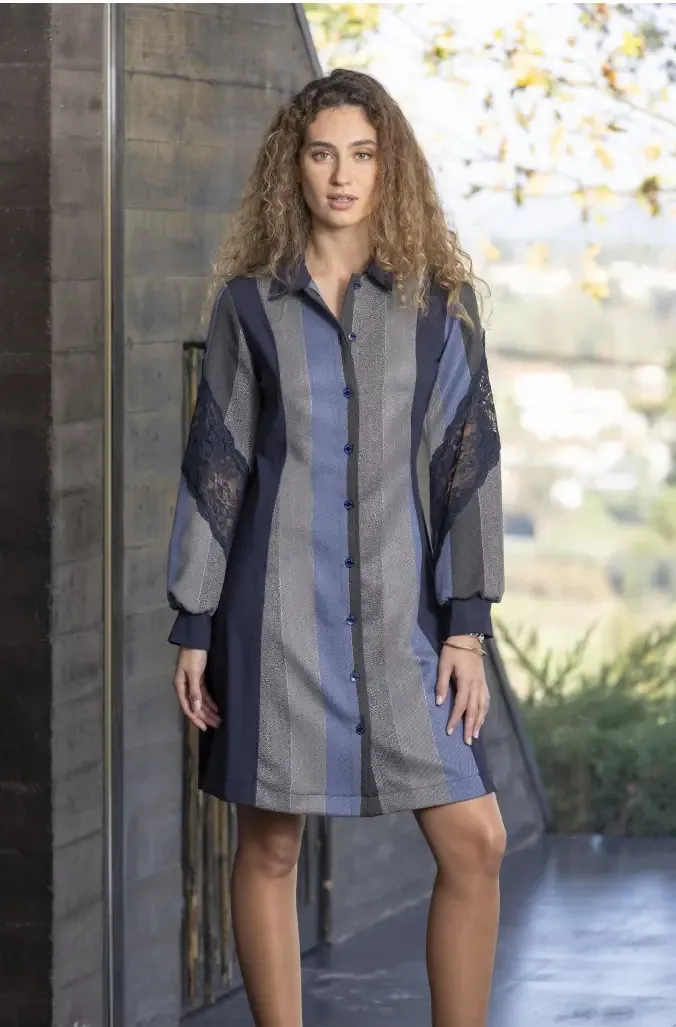 Maloka: Comfortable On Comfortable Patchwork Shirt Dress