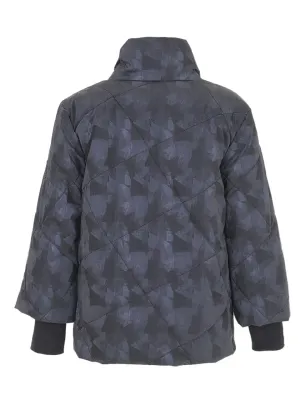 Dolcezza By Wild Curves: Blue Shimmer Short Puffer Coat (74880)