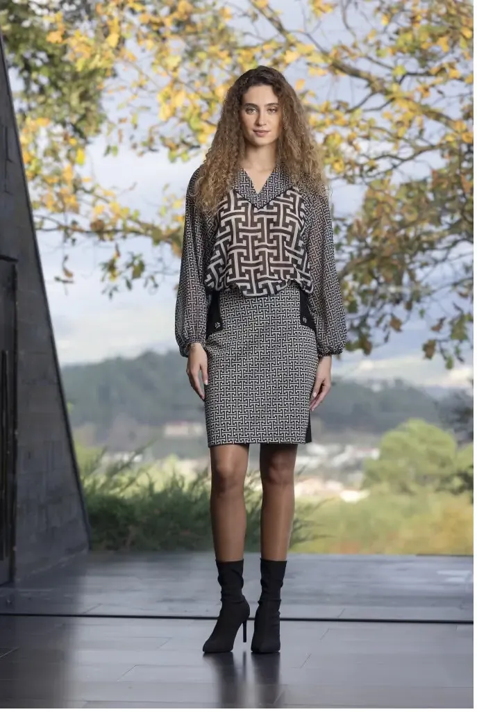 Maloka: Monochrome Patchwork Skirt