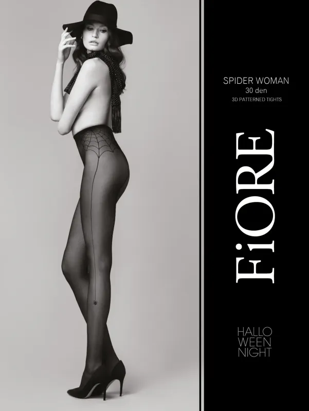 Fiore By Wild Curves: Spider Woman 30 Denier Patterned Tights