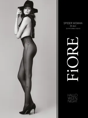 Fiore By Wild Curves: Spider Woman 30 Denier Patterned Tights