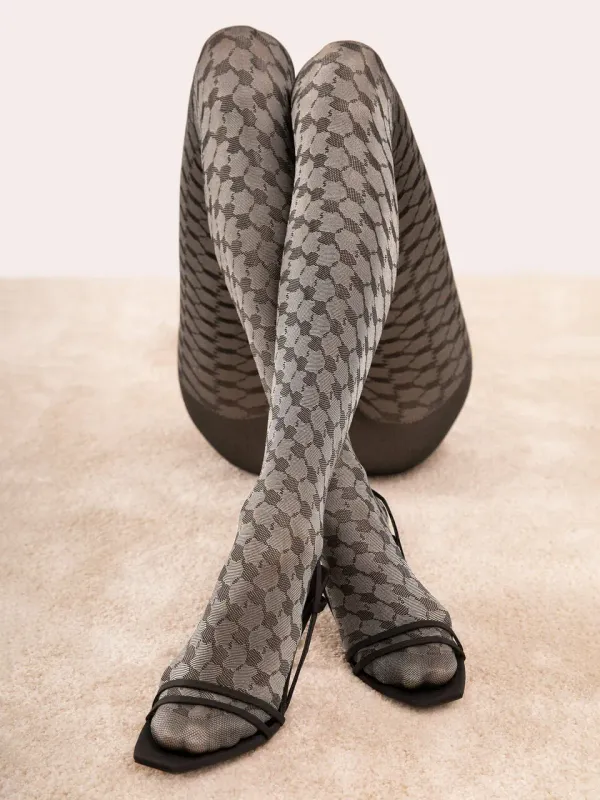 Fiore By Wild Curves: Honeycomb 30 Denier Tights