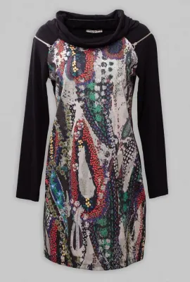 Maloka: Traveling Petals Zipped Shoulders Dress