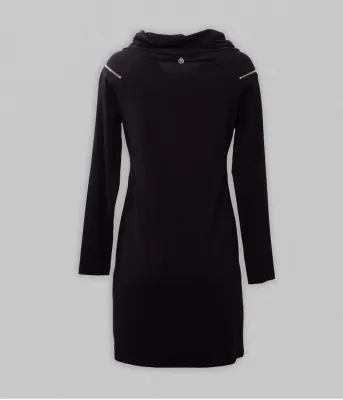 Maloka: Almost Monochrome Zipped Shoulders Dress
