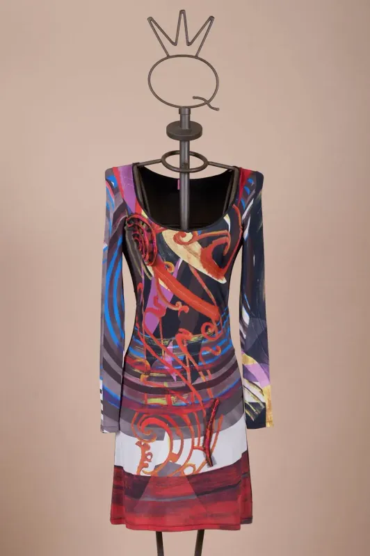 Save The Queen: Entangled Roses Contrast Dress