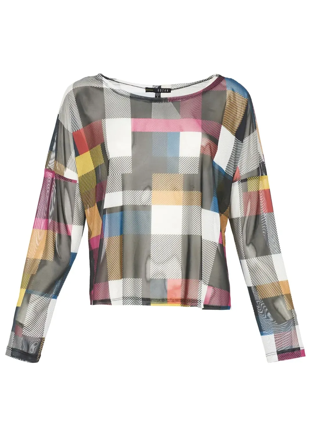 Kozan By Wild Curves: Plaid Debra Top