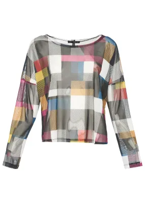 Kozan By Wild Curves: Plaid Debra Top