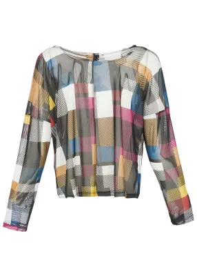 Kozan By Wild Curves: Plaid Debra Top