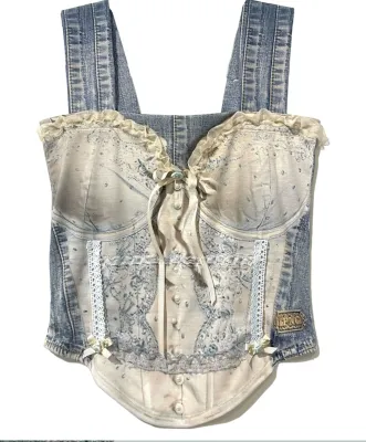 IPNG: Jeanious Tank Top Corsage In Baby Blue