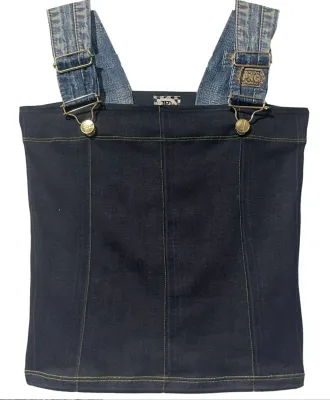 IPNG: Jeanious Tank Top Salopet In Dark Denim